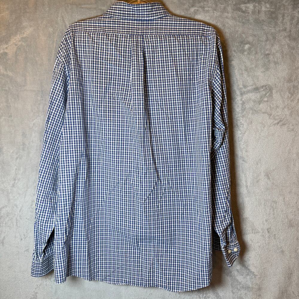 Brooks Brothers Regent XXL Blue Gingham Check Button Down Shirt Mens - Picture 2 of 6